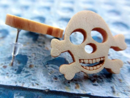 Totenkopf Ohrstecker Totenschädel Skull